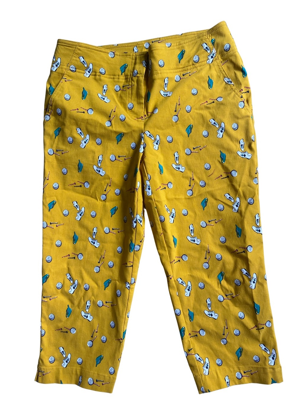 Izod Yellow Golf Capris - Picture 2 of 5